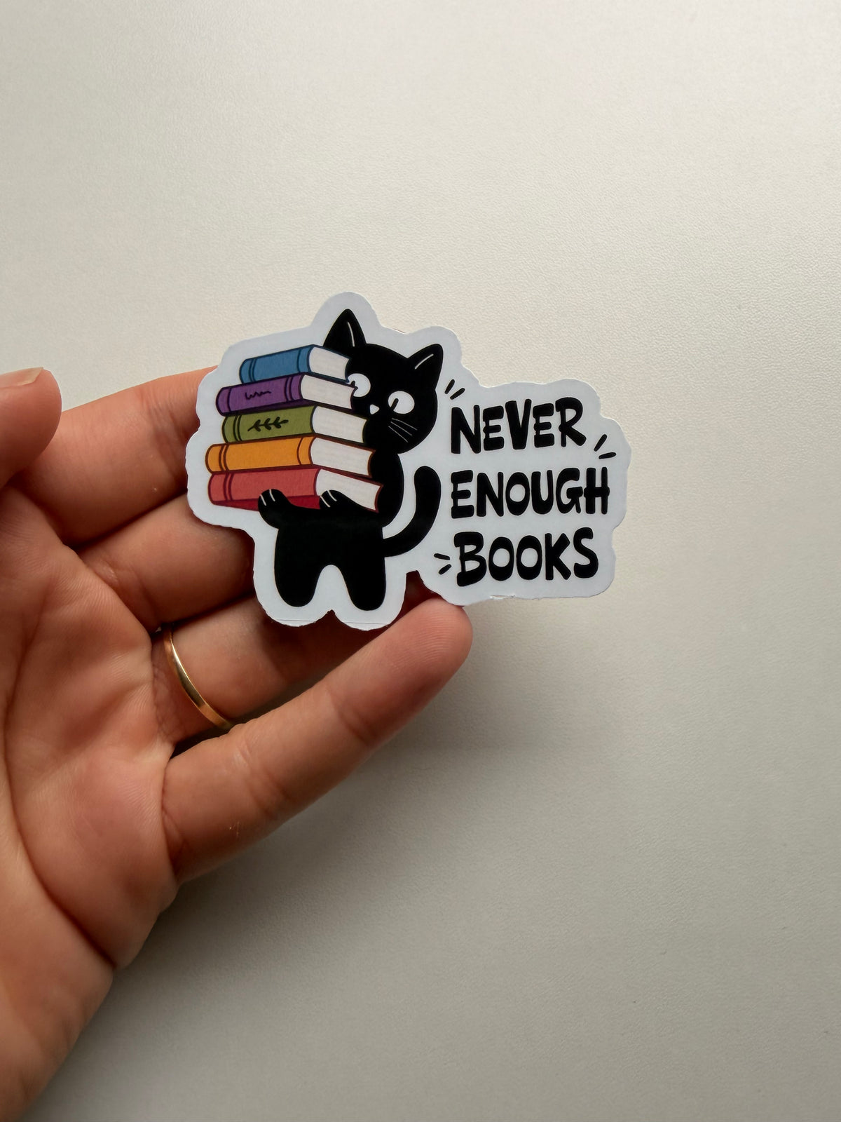 Bookish Black Cat Sticker Pack | Set of 3 Reading Stickers