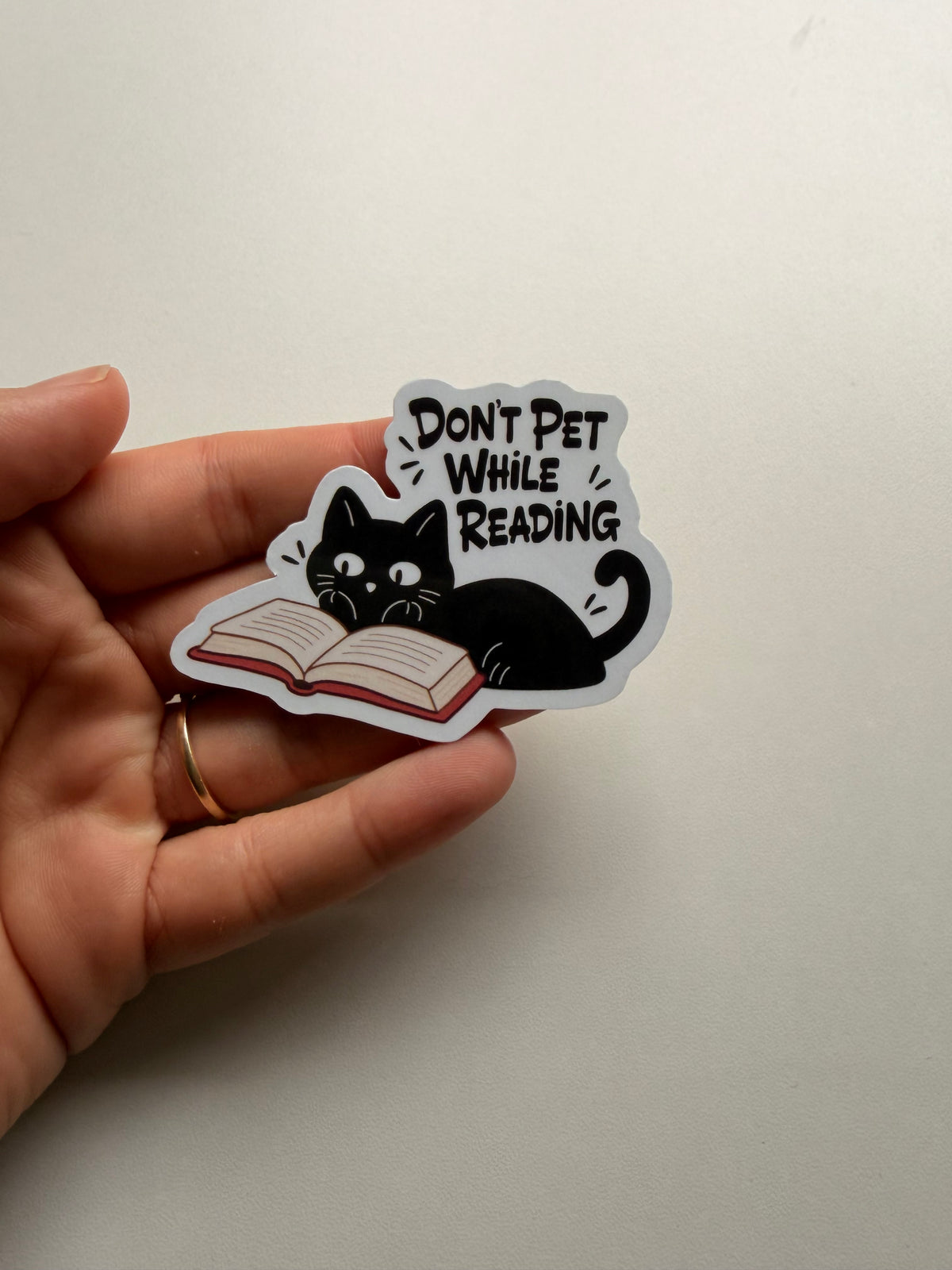 Bookish Black Cat Sticker Pack | Set of 3 Reading Stickers